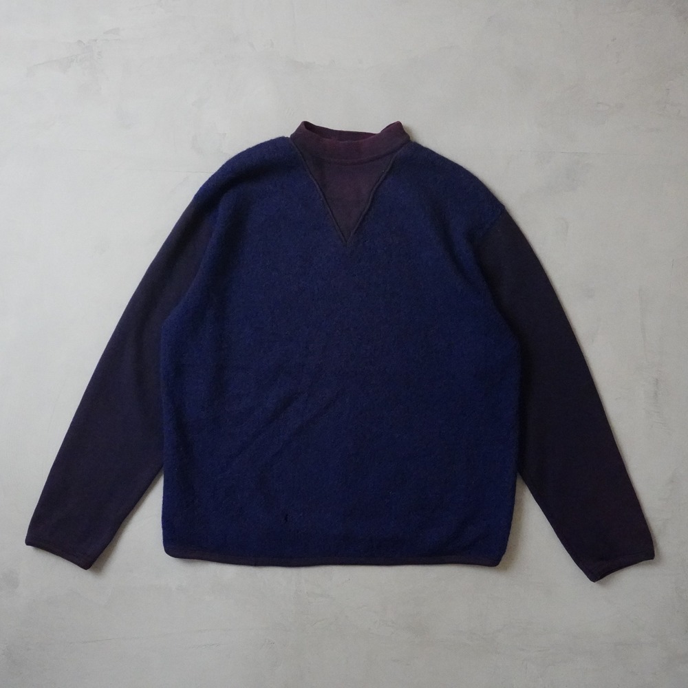 Vintage 1960s Etonic Alpaca Wool Blend Sweater Large Mens Blue Pullover